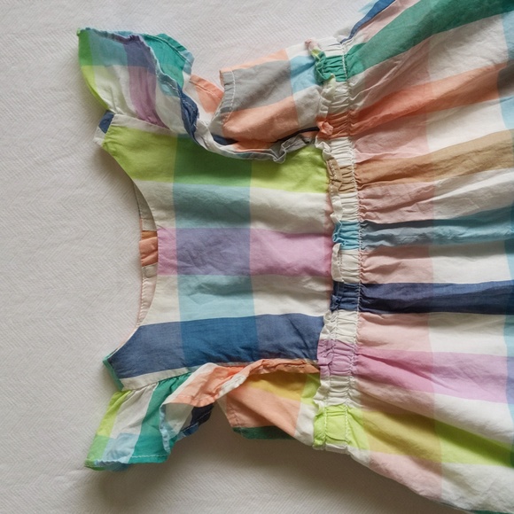 babyGap flutter sleeve picnic gingham dress 24 months - Picture 2 of 8